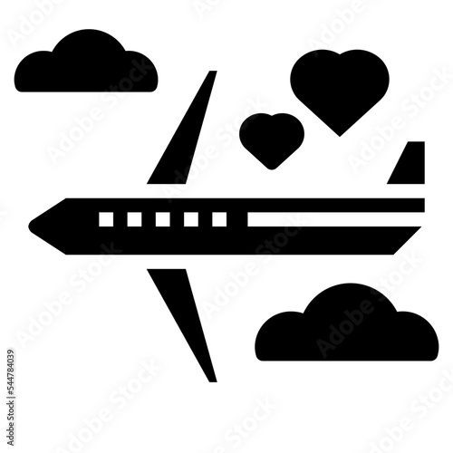 Honeymoon glyph icon style