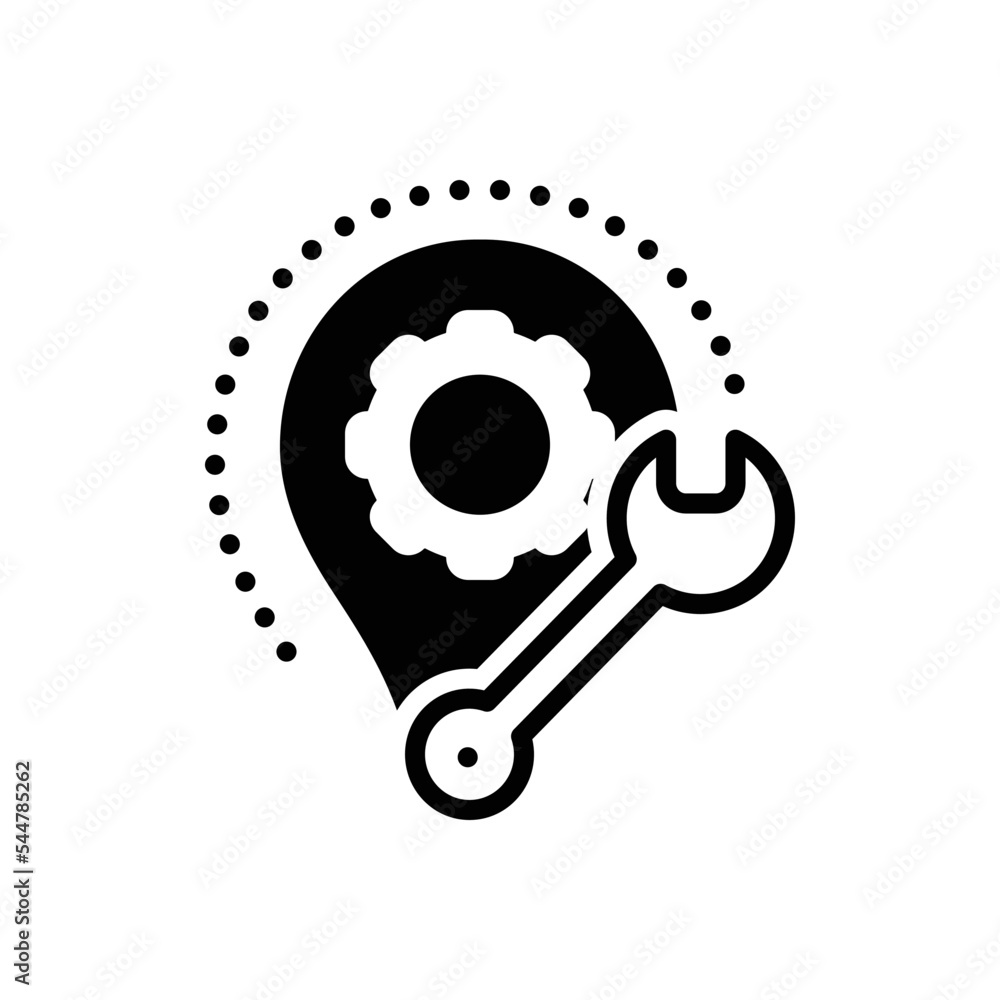 Fototapeta premium Black solid icon for implemented