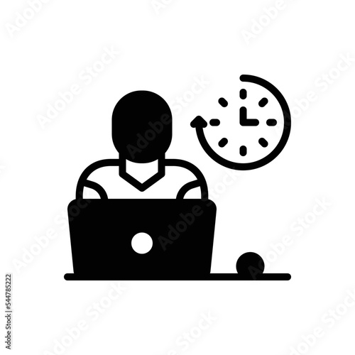 Black solid icon for frequent