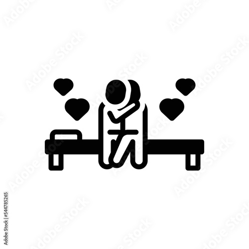 Black solid icon for intimate