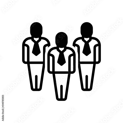 Black solid icon for directors