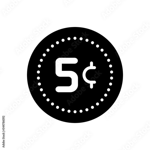 Black solid icon for nickel