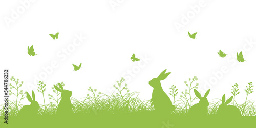 fond de silhouette de joyeuses pâques
