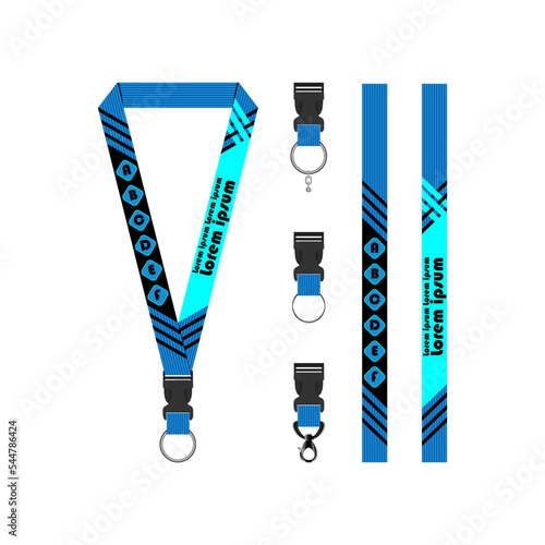 Blue Line Lanyard Template Set