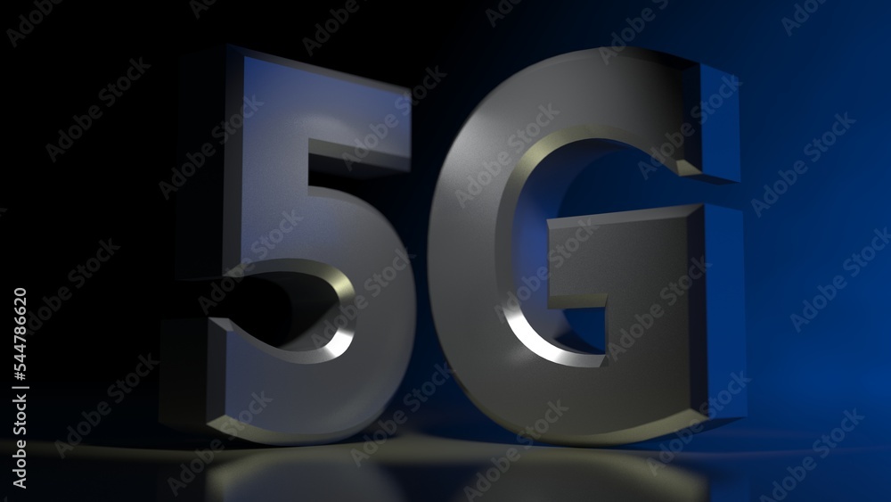 Metallic silver 5G LTE title under reflective dark blue lighting background. Technology sign. 3D illustration. Metallic silver 5G LTE title under reflective dark blue lighting background. Technology sign. 3D illustration.