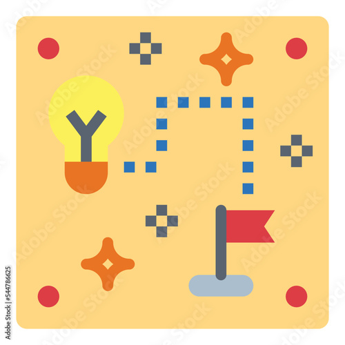 strategy flat icon style