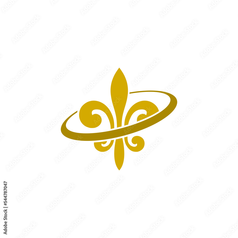 Fleur De Lis Royal Symbol Classic icon isolated on white background Fleur De Lis Royal Symbol Classic icon isolated on white background