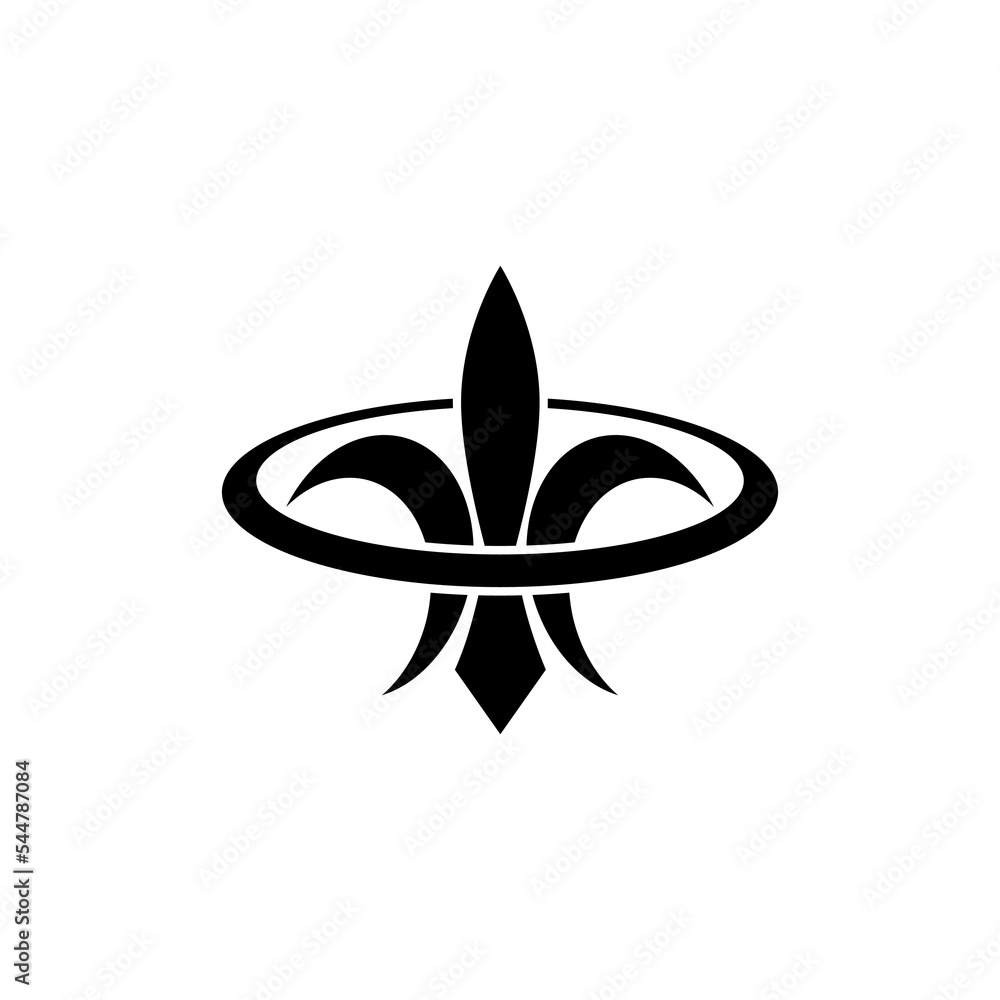 Fleur De Lis Royal Symbol Classic icon isolated on white background Fleur De Lis Royal Symbol Classic icon isolated on white background