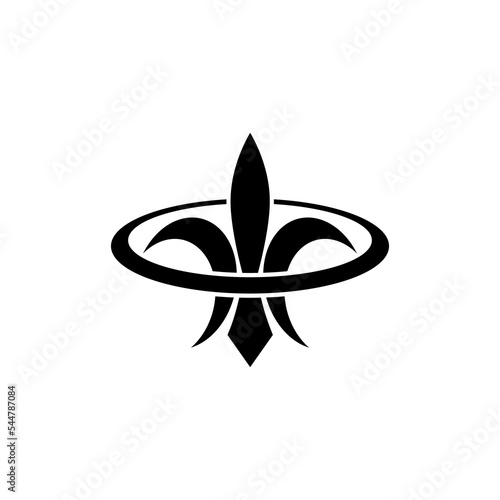 Fleur De Lis Royal Symbol Classic icon isolated on white background