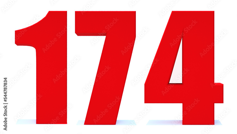 Obraz premium 174 number