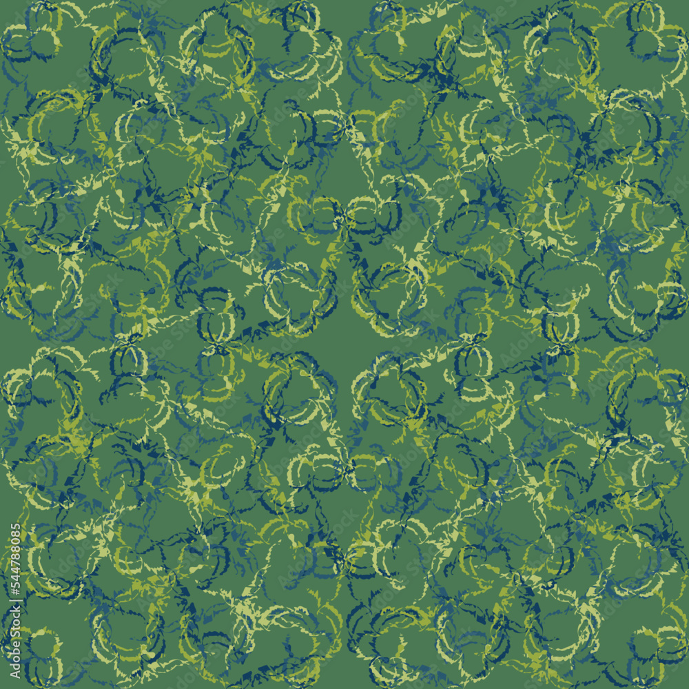 Seamless fractal pattern in vector format for printed fabrics or any ...