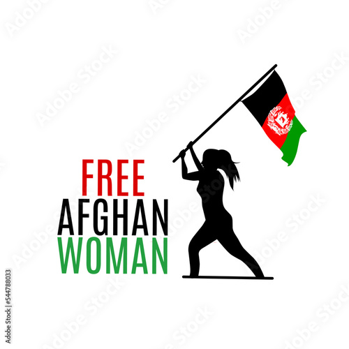 illustration vector of free afghanistan woman,stop violence,perfect for protest,poster,etc. photo
