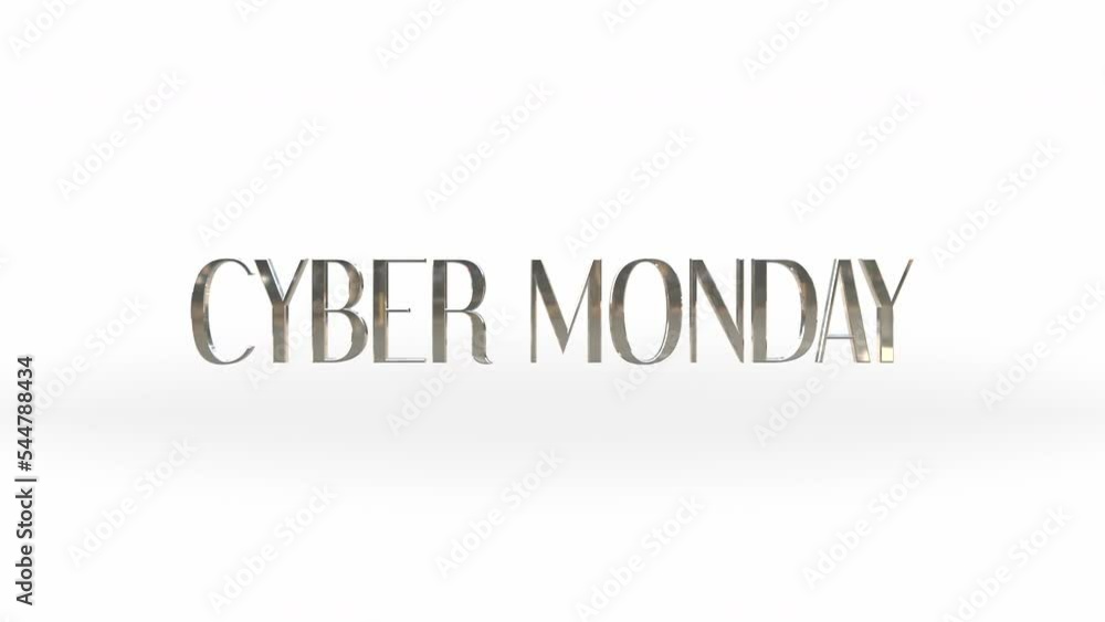 Elegance Cyber Monday text on white gradient, motion abstract business, modern, promo and holidays style background Elegance Cyber Monday text on white gradient, motion abstract business, modern, promo and holidays style background