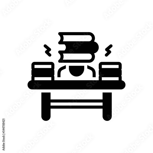 Black solid icon for burden