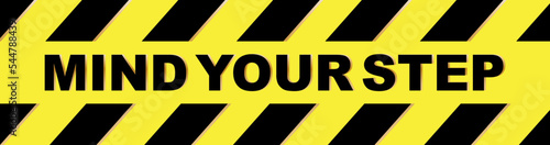 Caution vector sign. Mind the step sign	