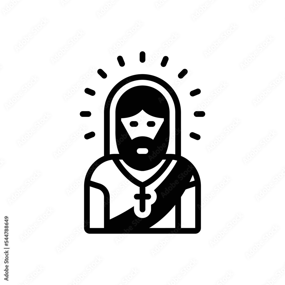 Black solid icon for jesus Black solid icon for jesus