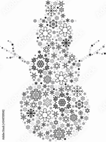 badges, snowman and snowflakes, new year,christmas, logo