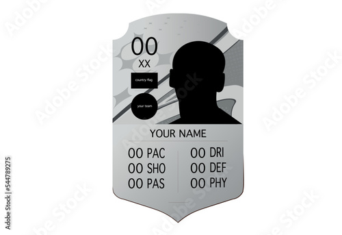 Fifa football silver player card ready to edit