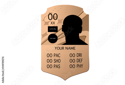 Fifa football Bronze player card ready to edit
