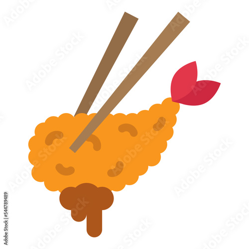 fried flat icon