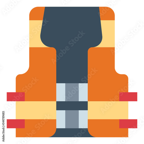 life vest flat icon style