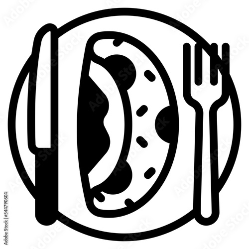 omelette glyph icon