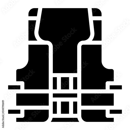 life vest glyph icon style