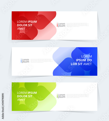 Geometric banner design with Vector presentation template.