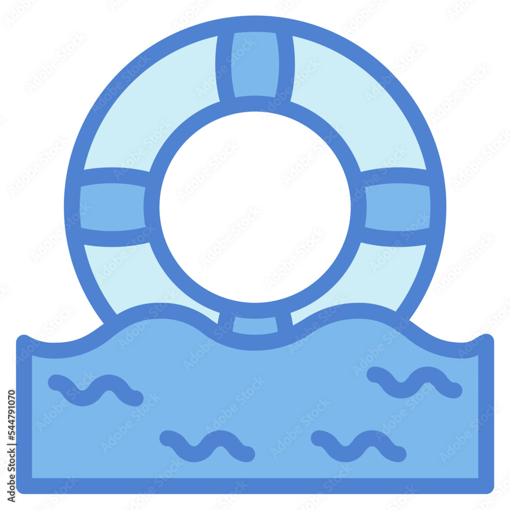 life saver two tone icon style life saver two tone icon style