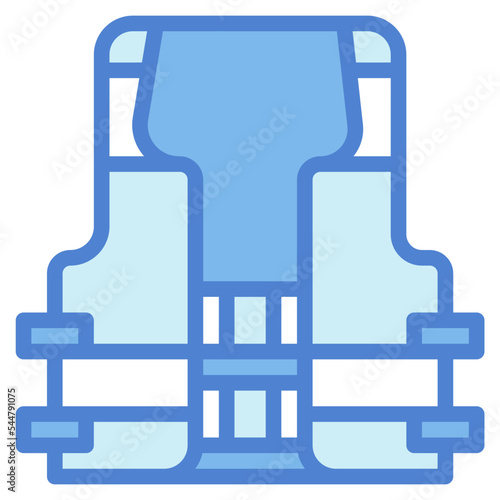 life vest two tone icon style