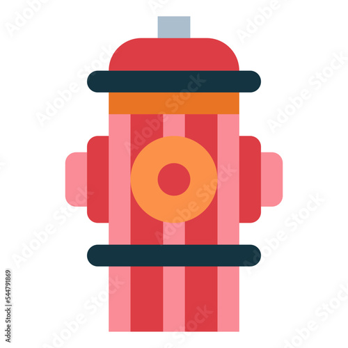 Fire Hydrants flat icon style