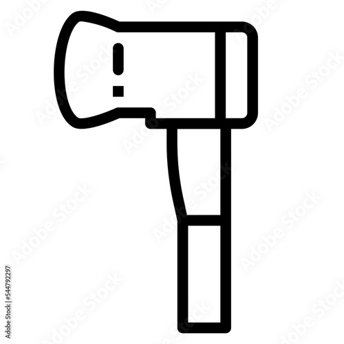 hatchet line icon style