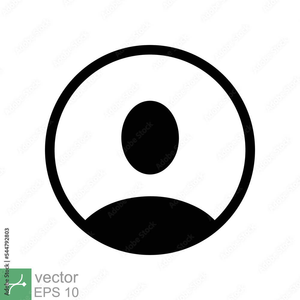 User member icon for UI UX user interface or profile face avatar app in circle design. Simple flat style. Technology concept. Vector illustration isolated on white background. EPS 10. User member icon for UI UX user interface or profile face avatar app in circle design. Simple flat style. Technology concept. Vector illustration isolated on white background. EPS 10.