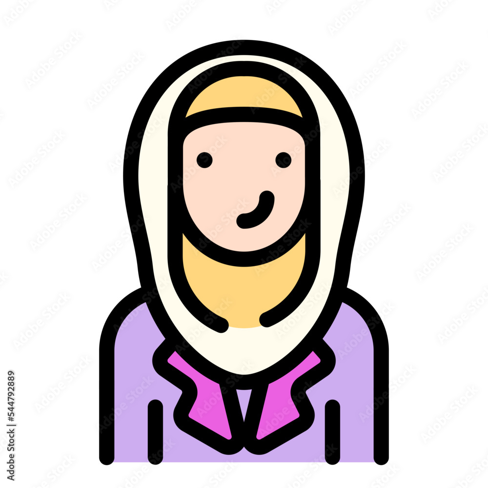 Lady female young moslem girl cute female