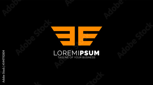 EE, EE, E, E Letters Logo design Abstract Monogram vector