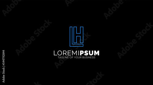 LH, HL, L, H Letters Logo design Abstract Monogram vector photo