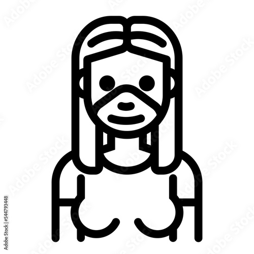 Lady female young girl cute female mask