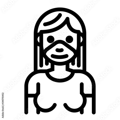 Lady female young girl cute female mask