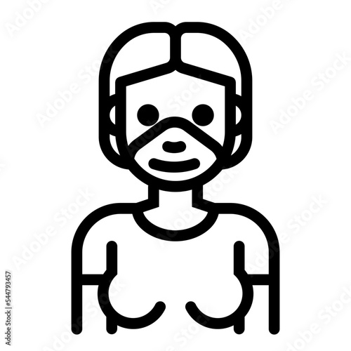 Lady female young girl cute female mask