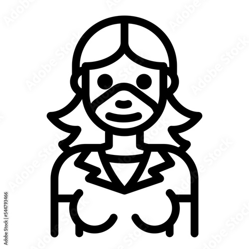 Lady female young girl cute female mask