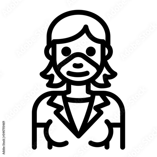 Lady female young girl cute female mask