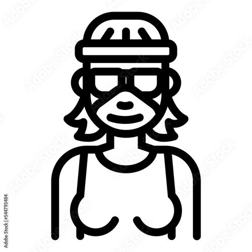 Lady female young girl cute female mask