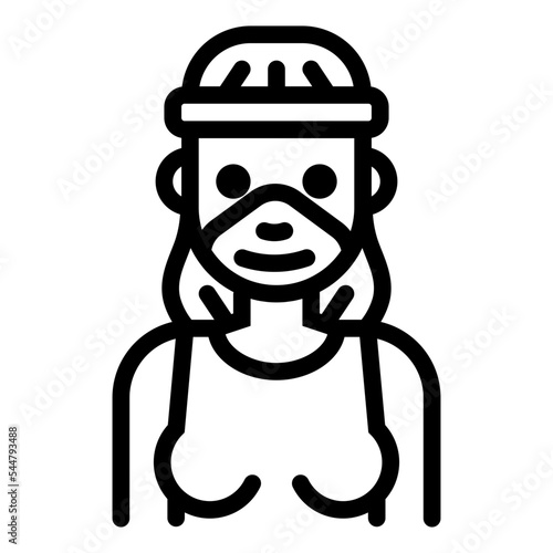 Lady female young girl cute female mask