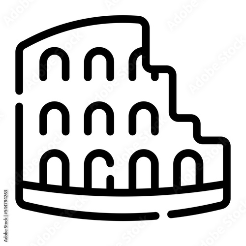 colosseum line icon