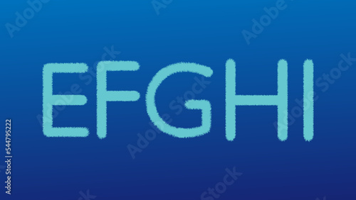 Illustration effect alphabet design