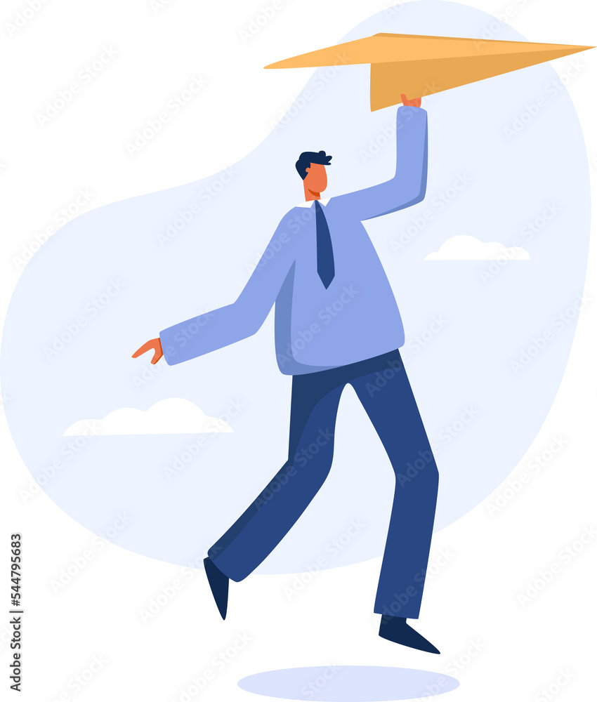 People with paper planes sending electronic messages. png illustration People with paper planes sending electronic messages. png illustration