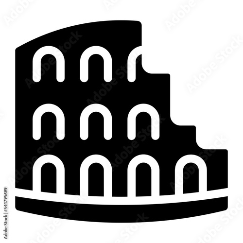 colosseum glyph icon
