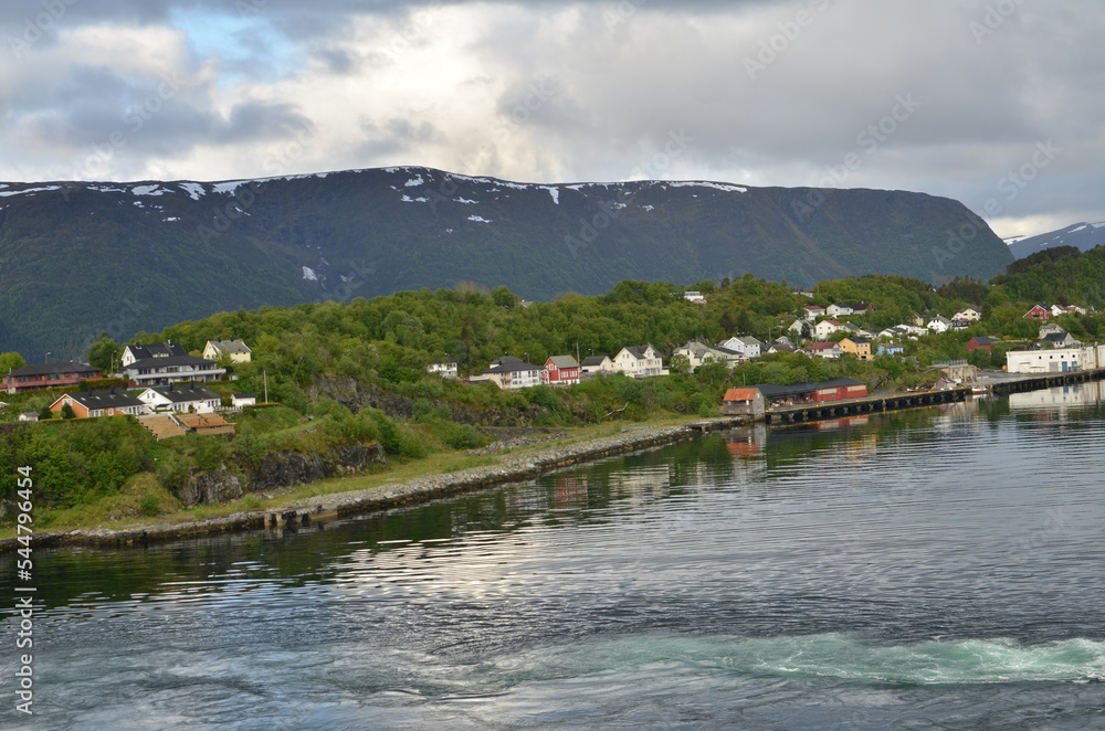 norwegian harbour views from cruise ship scandinavia beauty