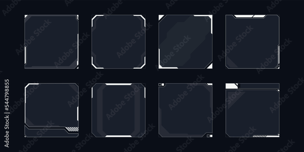 Abstract frame hud technology futuristic user interface