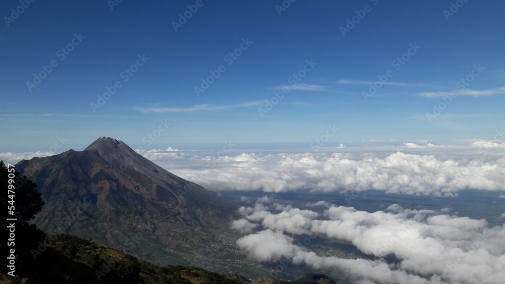Beautiful Mount Merapi from Mount Lawu